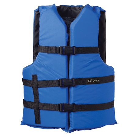 Onyx Outdoor Nylon Adult Oversize Life Jacket Blue 103000-500-005-12